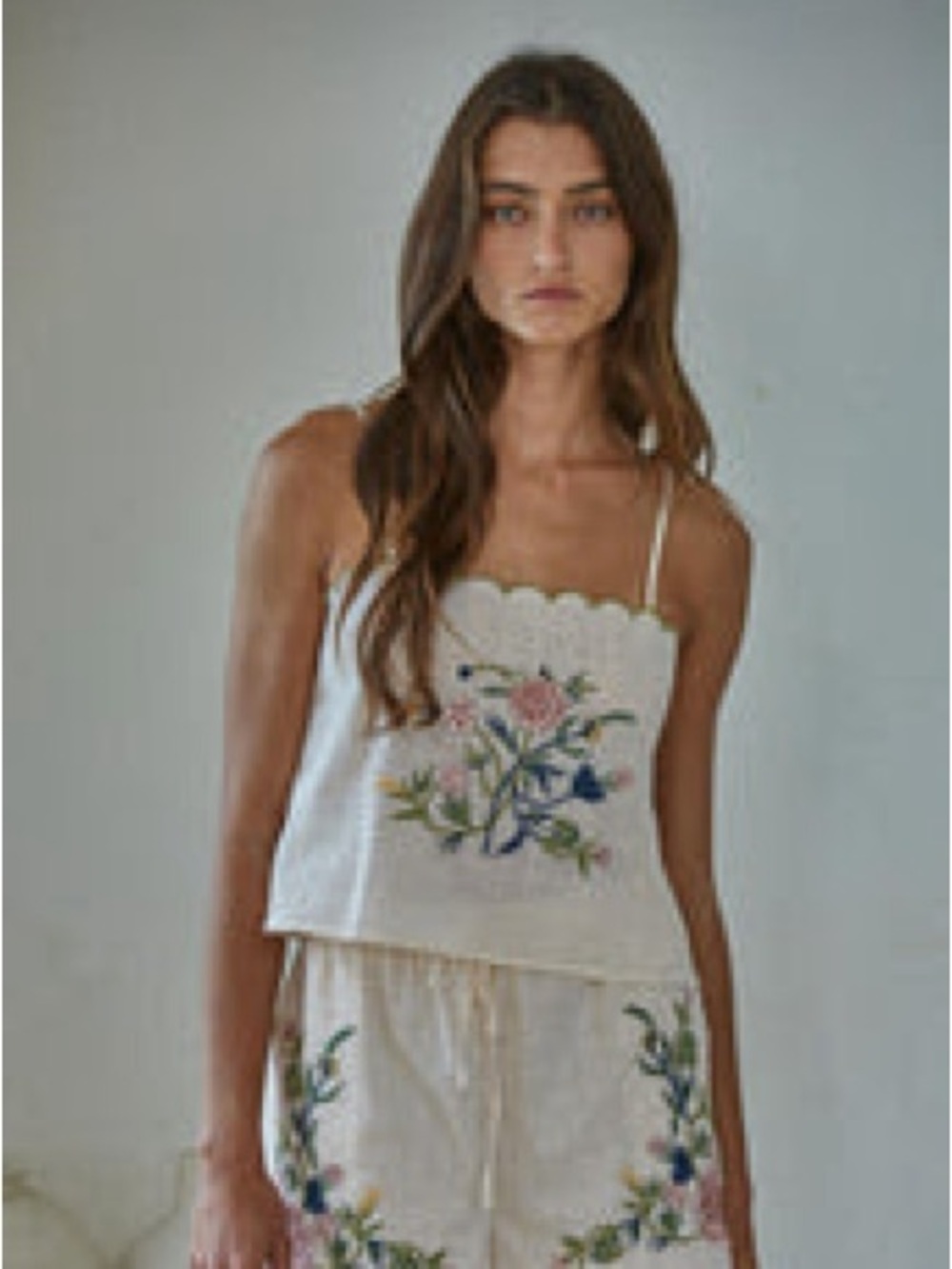 Artemisia Embroidered Cropped Top – Size Medium